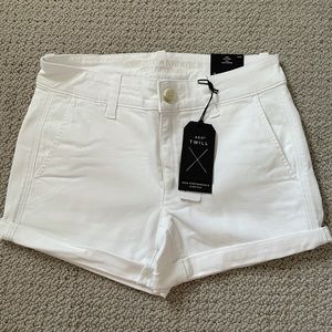 American Eagle Twill Midi X Short Size 2 NWT WHITE